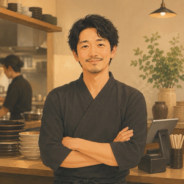 飲食店オーナーのイメージイラスト